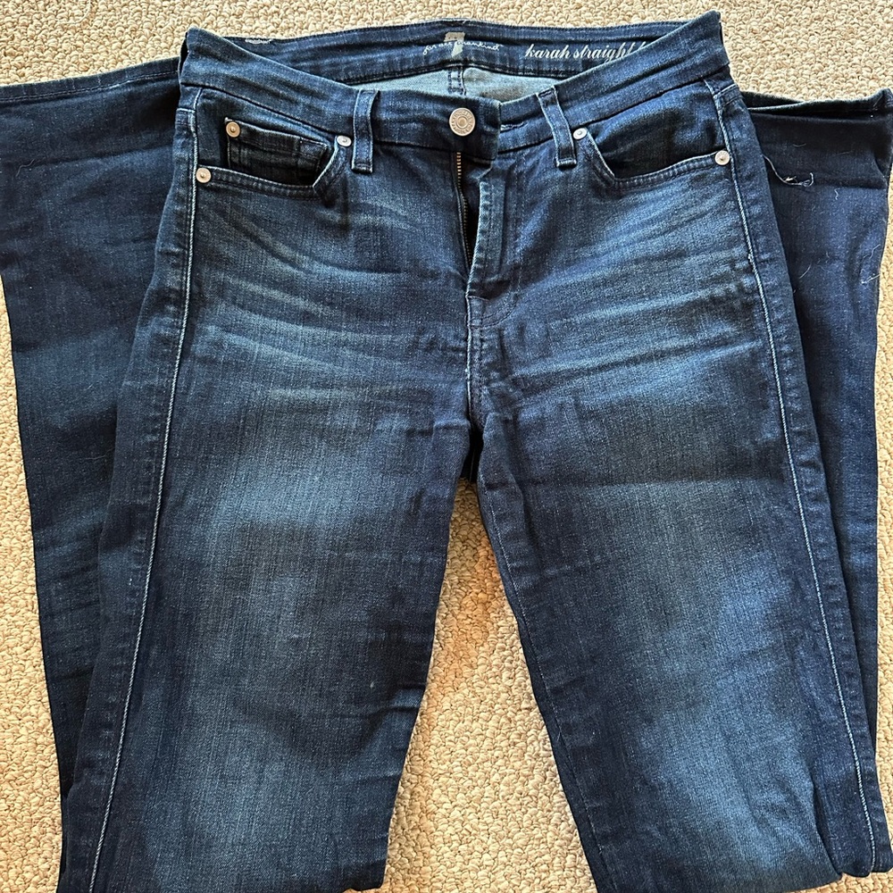 7 For All Mankind Karah Straight Leg Jeans - Size 30